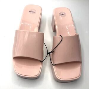 Urban Outfitters Womens Pink Slip On Jelly  Heels Size EU 37 / US 6